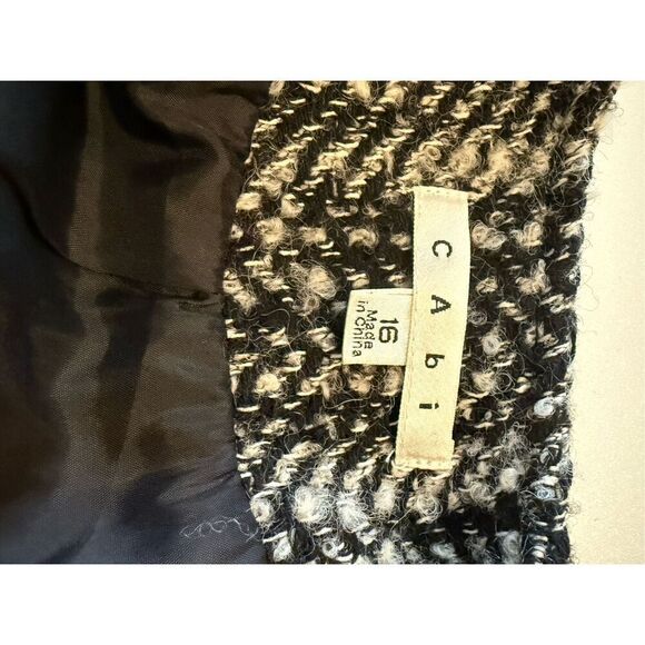 CAbi Osprey Wool Blend Tweed Moto Jacket Size 16 Career, Classic - Picture 9 of 15